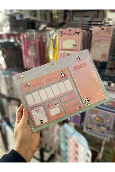 EyER Shoping Desktop Planner 6 Colors Adhesive Index Note Paper Pink