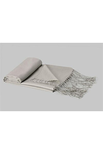 ARMANDA Çift Taraflı Düz Renk İpek Şal 3011-Taş