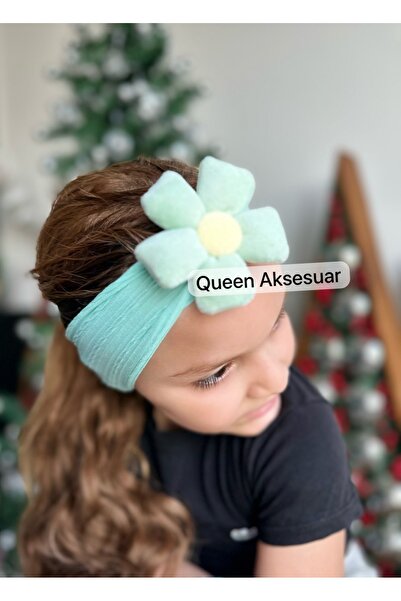 QUEEN AKSESUAR Λούτρινο λουλουδάτο ελαστικό μαλακό φαρδύ κοριτσίστικο κοριτσίστικο κοριτσίστικο λουλουδάτο κοριτσίστικο μπαντάνα με πράσινο χρώμα