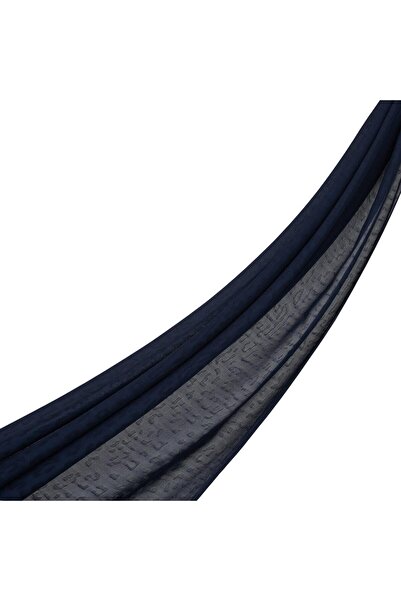 ipekevi Șal Jacquard Monogram Four Seasons imprimeu leopard 04470-Albastru în...