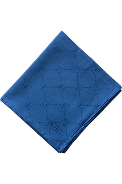 Vakko Eșarfă din bumbac și mătase cu monogramă 3001126 -albastru regal