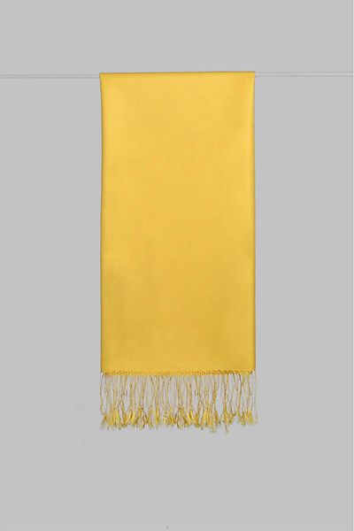 ARMANDA Double Sided Solid Color Silk Shawl 3011-yellow