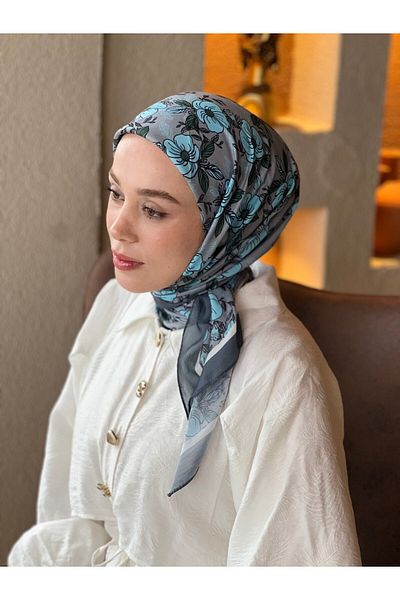 Modakaşmir Petunia Pattern Cotton Scarf