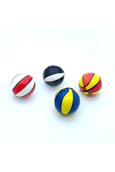 CNE Ticaret Mini Sponge Colorful Basketball 6 cm Stressball Four Pack