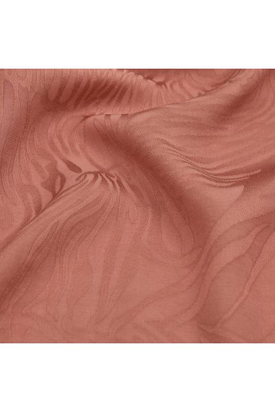 ipekevi İpekevi Four Seasons Zebra Patterned Monogram Jacquard Shawl 04473-Copper