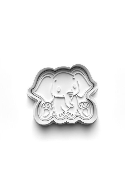 Adana Pasta Malzemeleri قالب وطوابع كوكي على شكل فيل لطيف 3D-0237_3