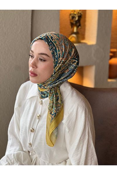 Modakaşmir Eșarfă din bumbac cu model de flori