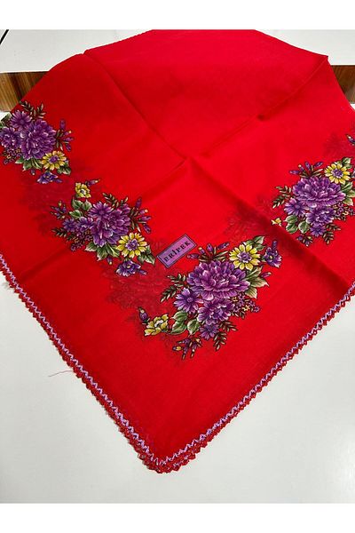 Eripek Embroidered Cotton Cheesecloth- 05092 95 X 95 Red 21