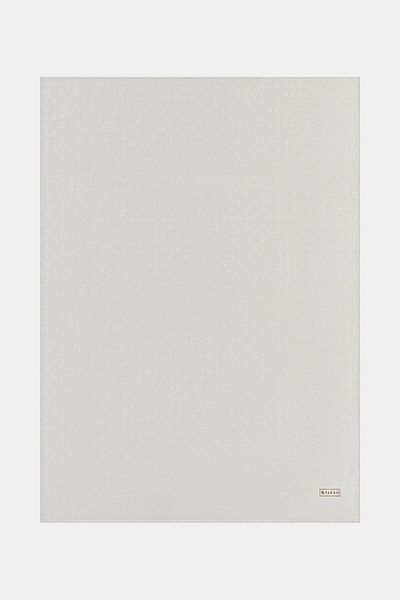 Vakko Şal cu monogramă din bumbac, mătase, 40752-alb