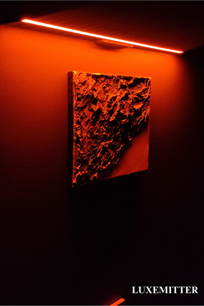 Luxemitter Kendinden Yapışkanlı Kablosuz Led Işıklı Pilli Duvar Aplik Lamba Ev Koridor Tablo Aydınlatma Dekoru