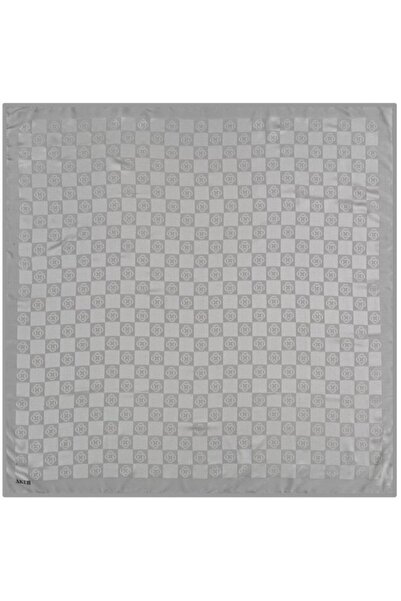 Aker Monogram Checkers Scarf - Light Smoked 972