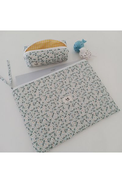 M&B كمبيوتر محمول Spring Daisy - مجموعة من 2 حقيبة أقلام - 15-16 بوصة