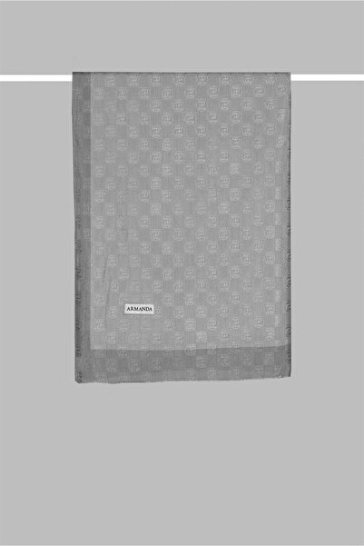 ARMANDA Dama Monogram Patterned Shawl 3041-Grey