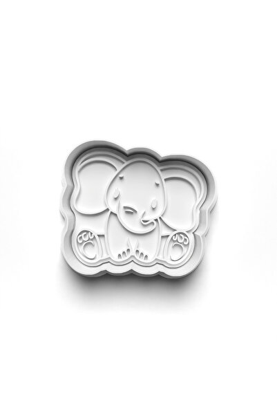 Adana Pasta Malzemeleri قالب وطوابع كوكي على شكل فيل لطيف 3D-0237_1