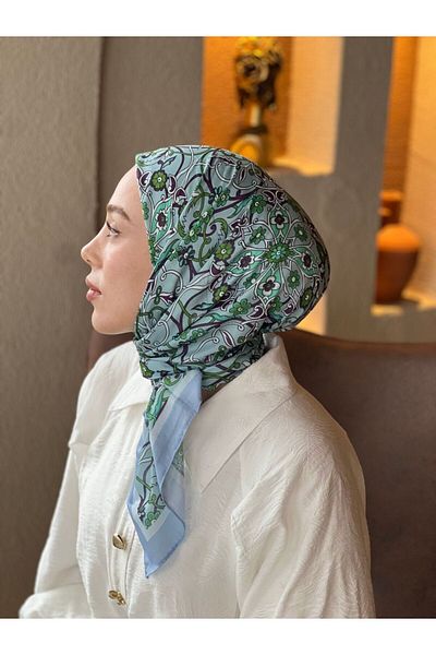 Modakaşmir Ivy Pattern Cotton Scarf