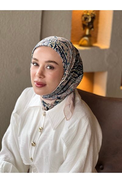 Modakaşmir Eșarfă din bumbac cu model de flori