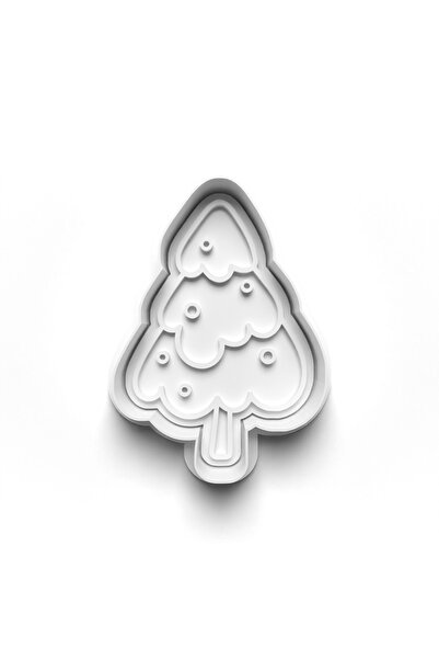 Adana Pasta Malzemeleri Christmas Tree Cooky Cutter and Stamper 3D-0176_3