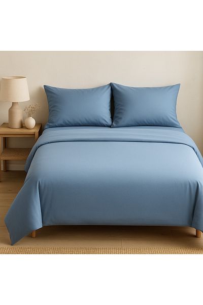 Prime Sleeks Комплект завивка и юрган 160x220 см, 100% памук, с ластик, син
