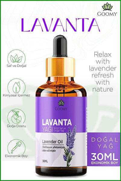 GOOMY Lavanta Uçucu Yağı 30 ml %100 Doğal Ve Saf Lavender Essential Oil