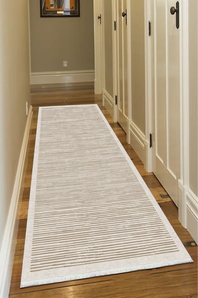 CENTER AVM Bej, Halı Mutfak Halısı Makinede Yıkanabilir Halı Kaymaz Taban Mutfak Halısı