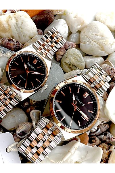 Ferrucci Couple Watch Steel 3Atm 2 Years Warranty Bracelet Gift