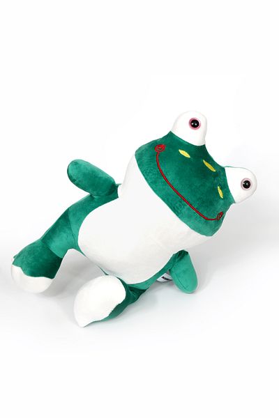 Moontoys Plush Pillow with Frog Figure - Green - 35X20 cm