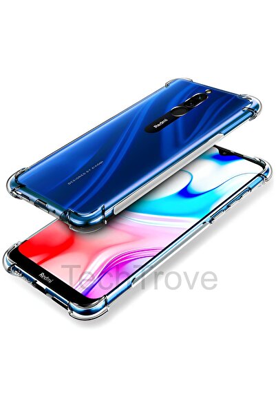 TechTrove Xiaomi Redmi 8 Kılıf Şeffaf Ekstra Darbe Korumalı Kapak