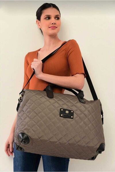 ÇANTAM GELSİN Geantă de mână și de umăr de mărime mare gri pentru femei Tm1166