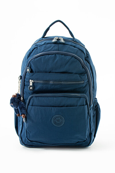 ÇANTAM GELSİN Crinkle Fabric Water Resistant Large Size Black Clinker Backpac...