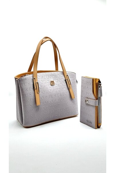 Just Polo JP Women's Gray Handbag & Wallet Combination