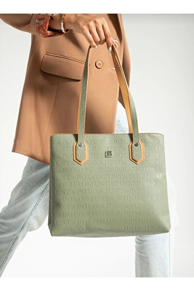 Just Polo JP Geantă de umăr de mână verde pentru femei