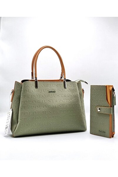 Just Polo JP Women's Green Adjustable Long Strap Shoulder Bag and Wallet Comb...