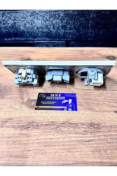 MNY Electric Karre White 3 Frame 1 Socket 1 Numeris 1 Tv