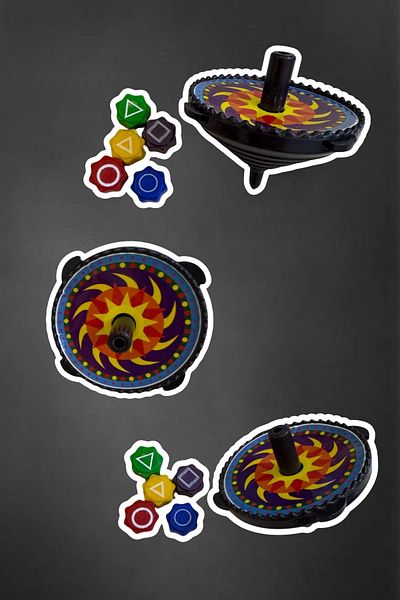 You Toys Squid Game Spinning Top + 5 Stones