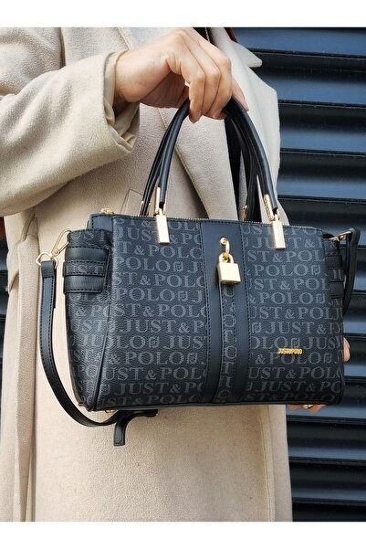 ÇANTAM GELSİN Geantă de mână și de umăr neagră cu 4 compartimente pentru feme...