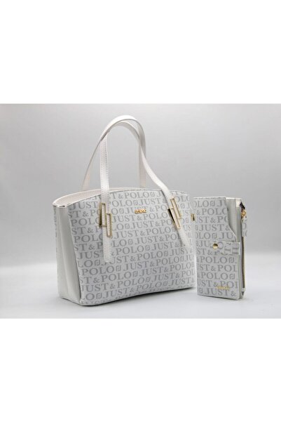 ÇANTAM GELSİN Women's White Bag Wallet Combination