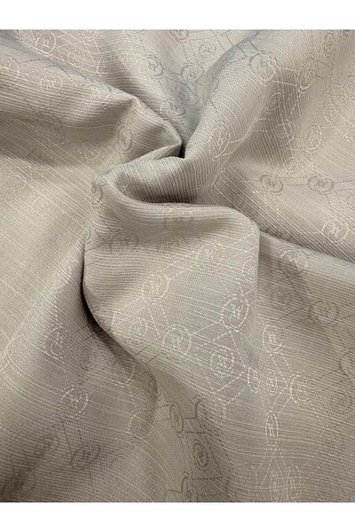 Vakko Şal din bumbac, mătase, monogramă 40752-argintiu