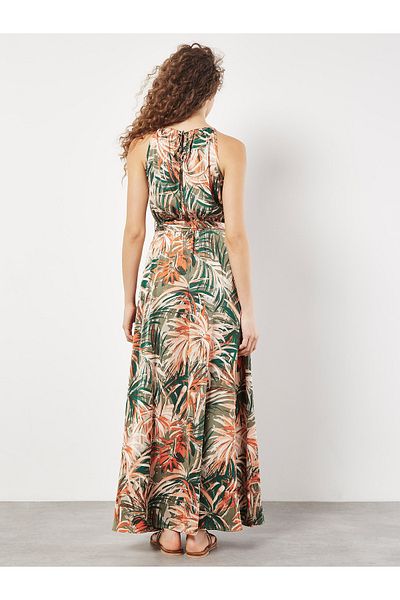 Apricot Tropisches Midikleid Von Painterly