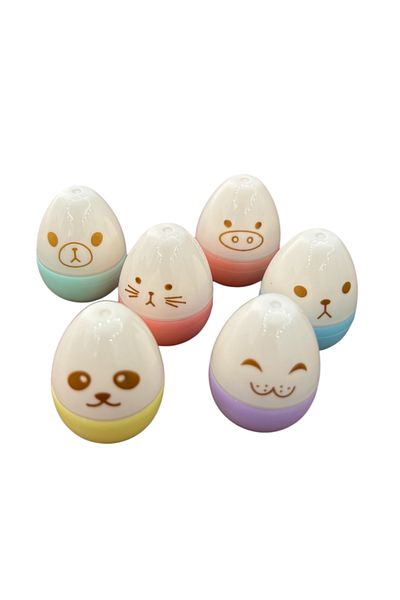 Piramit Kırtasiye Highlighter 6-Piece Mini Size Pen Set Cute Set with Egg Figure