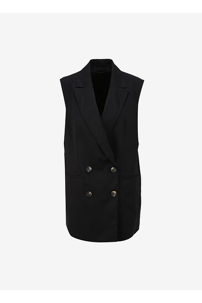 Sisley Black Women's Vest 283Glj00I