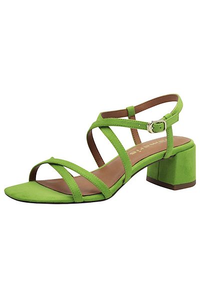 Tamaris Damen Sandalen 1-28204-42 Grün 718 Apple Textil Mit Touch-it & Anti-slide Anti-shokk Absatz