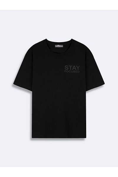 Ltb Tricou negru obișnuit