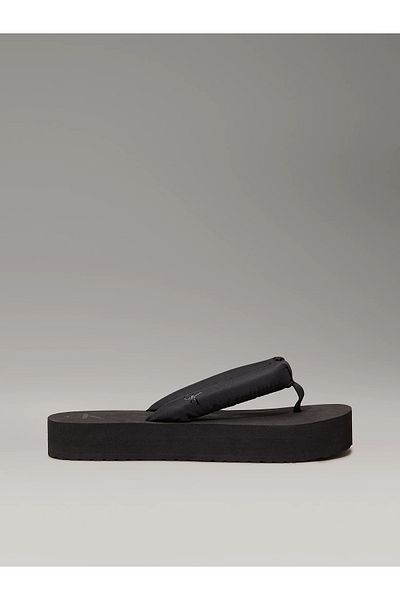Calvin Klein Women's Platform Sole Orthopedic Flip Flops Black Slippers Yw0Yw01723-0Gj