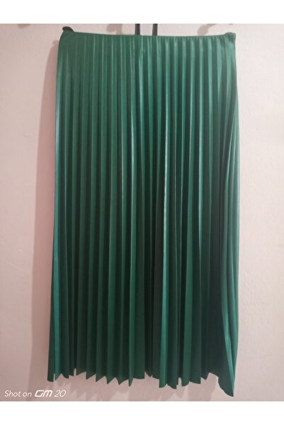 hoaryage Довга спідниця з ефектом шкіри та тонким плісированим низом - на талії гумка