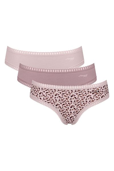 SLOGGI Damen Hipster-Slips, 3er Pack - GO Crush Hipster C3P, Unterhose, Stretch-Baumwolle