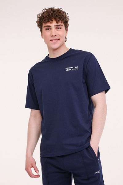 lumberjack Ml Renzo 11Urb4005 5Fx Blue Men's Short Sleeve T-Shirt