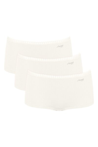 SLOGGI Damen Pantys, 3er Pack - GO Crush Short C3P, Unterhose, Stretch-Baumwolle