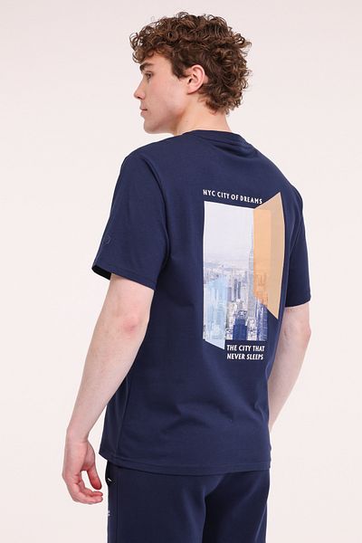 lumberjack Ml Renzo 11Urb4005 5Fx Blue Men's Short Sleeve T-Shirt