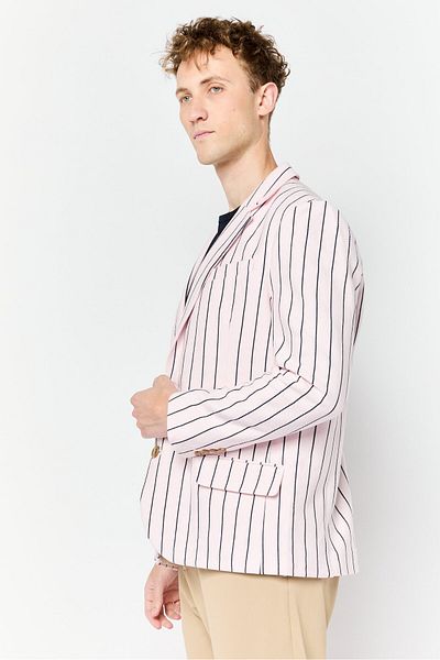 Esprit Men Regular Fit Stripe Casual Blazer, Multicolor