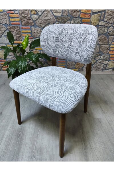 COVER TEKSTİL Bohem yeni model sandalyesi kılıfı jakar ağaç kabuğu desen